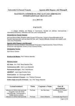 Faculty - Universit&agrave; Ca