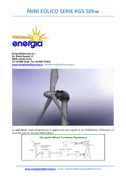 MINI EOLICO SERIE KGS 50kw