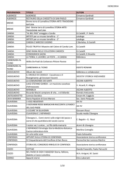 19/02/2014 PROVENIENZA TITOLO AUTORI