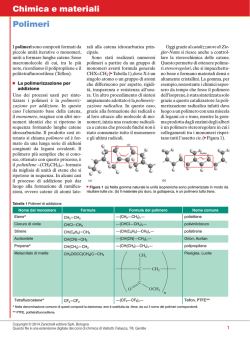 I polimeri - Zanichelli online per la scuola