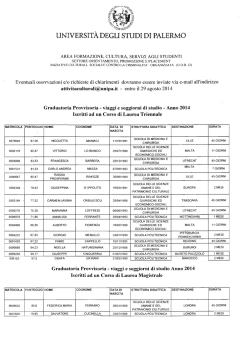 anno 2014 (1) - Universit&agrave; di Palermo