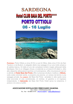 PROGRAMMA SARDEGNA - Dopolavoro ferroviario di Sulmona