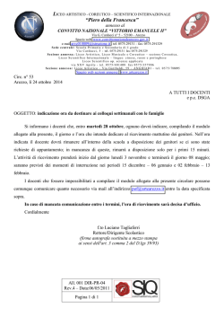053_ricevimento docenti_allegato - Liceo Coreutico, Piero della