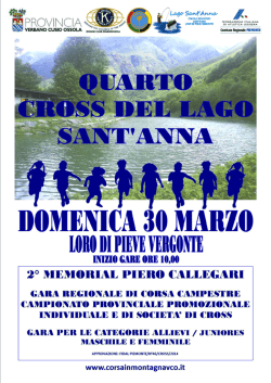 loro di pieve vergonte - Corsa in montagna VCO