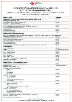 convenzione farmacie comunali pisa spa centro medico osteomedica