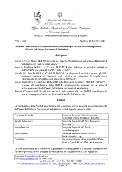 Nota UST Ravenna - Ambito territoriale per la provincia di Ravenna