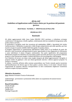 Scarica programma e CV relatori.