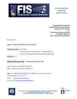 Dott.ssa Maria Fedele Delegato FIS Regione Calabria Ai Delegati