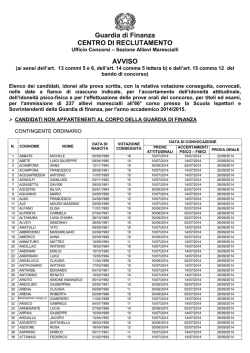 candidati, idonei alla prova scritta