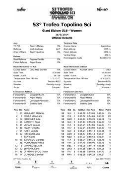 53° Trofeo Topolino Sci