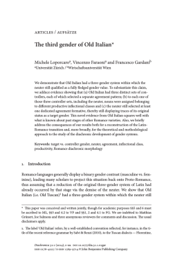 The third gender of Old Italian