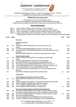 Preisliste November