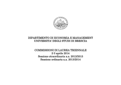 DIPARTIMENTO DI ECONOMIA E MANAGEMENT UNIVERSITA