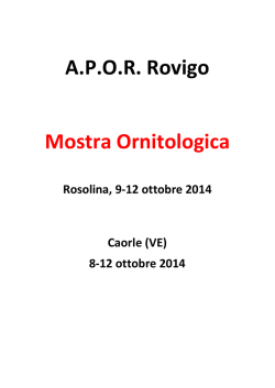 A.P.O.R. Rovigo Mostra Ornitologica