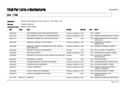 Abbonamenti 2015