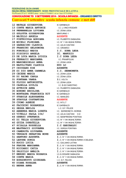 Convocati 9 settembre scuola infanzia comune e met diff