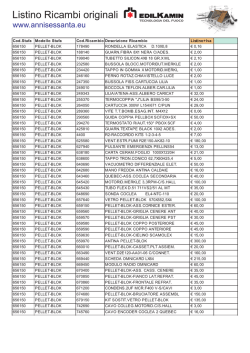 Listino ricambi Edilkamin Pellbo-Blok