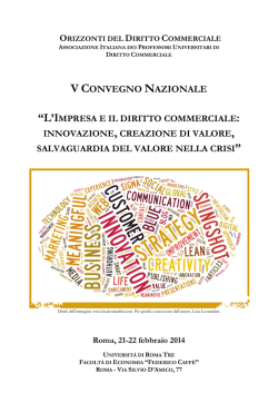 orizzonti del diritto commerciale