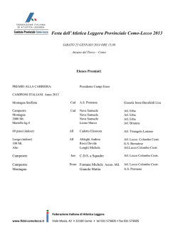 Elenco Premiati - FIDAL Como