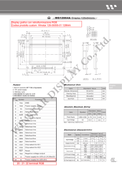 20 - 21- 22 terminali RGB Display grafico con