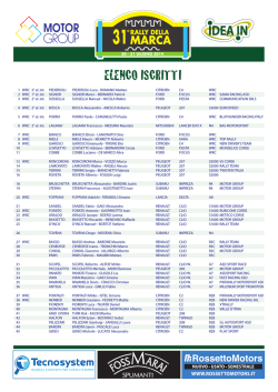 ELENCO ISCRITTI - Rally della Marca