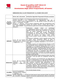 01 Esami IeFP Scheda Ammissione allievi frequentanti