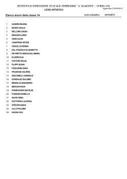 Liceo Art. CLASSI_2014-15
