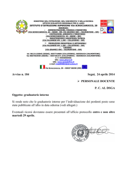Pubblicazione graduatorie interne