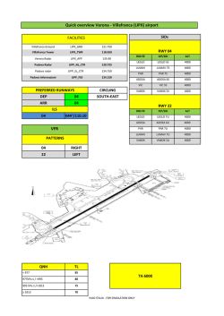 Quick overview Verona ‐ Villafranca (LIPX) airport VFR