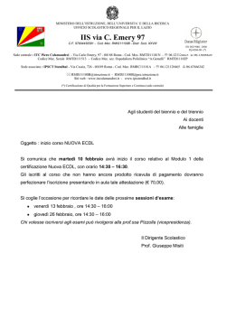 circolare corso + esami febbraio 2015