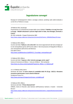 Segnalazione convegni