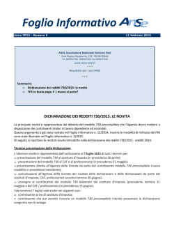 Dichiarazione dei redditi 730/2015