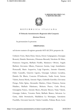 Ordinanza TAR Campania n. 269/2015