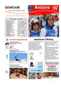Notiziario 192 - UniCredit Circolo Udine Pordenone Gorizia