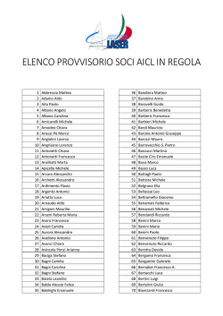 ELENCO PROVVISORIO SOCI AICL IN REGOLA