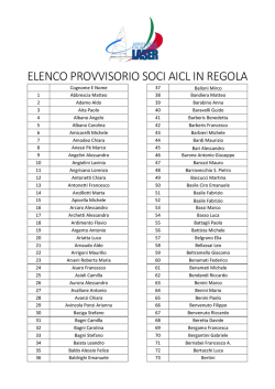 ELENCO PROVVISORIO SOCI IN REGOLA al 10