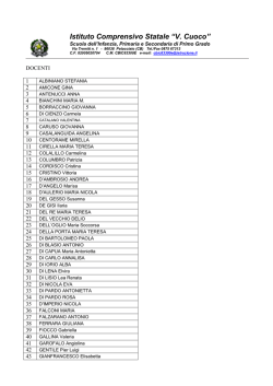 Elenco generale elettori - Istituto Comprensivo Petacciato