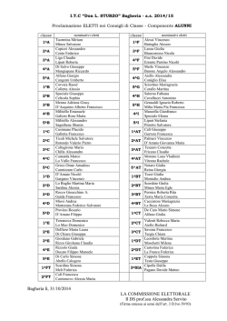 Bagheria lì, 31/10/2014 LA COMMISSIONE ELETTORALE Il DS prof