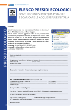 PRESIDI EC OLOGICI ELENCO PRESIDI ECOLOGICI