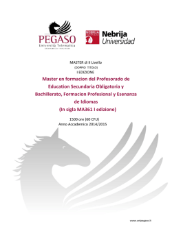 Master en formacion del Profesorado de Education Secundaria
