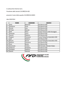 Io sottoscritto Artemio Carra Presidente della Societ&agrave; CUS