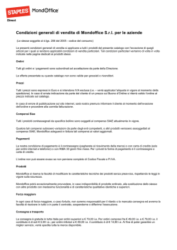 Condizioni generali di vendita di Mondoffice S.r.l. per le