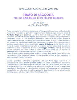 information pack summer week 2014