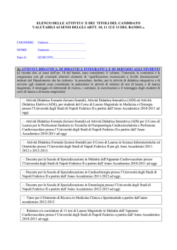 Elenco - Universit&agrave; degli Studi di Napoli Federico II