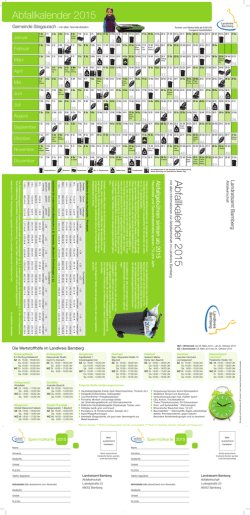 Abfallkalender 2015