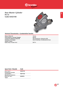 Rear Master Cylinder PS 13 Code XA52140