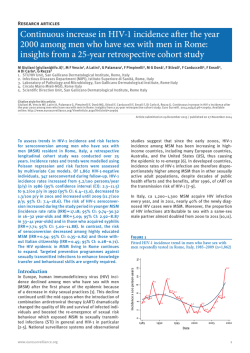 Continuous increase in HIV-1 incidence affer the