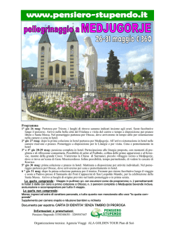 Organizzazione tecnica: Agenzia Viaggi ALA GOLDEN TOUR Pian