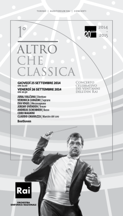 Programma - Orchestra Sinfonica Nazionale della RAI