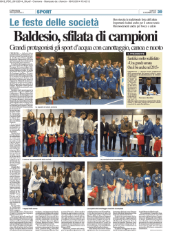 Baldesio, sfilata di campioni